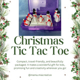 Christmas-Themed Tic Tac Toe Set | Fun Family Game | Must-Have Holiday Surprise